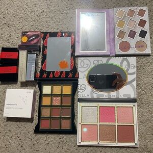 Bundle Eyeshadow Palettes, one lipstick, other skincare items as pictured